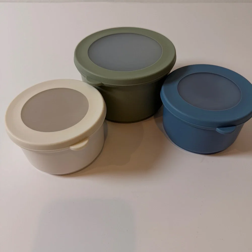 Figmint 6 Piece Food Storage Container Set Recycled PET BPA Free Earth Tones